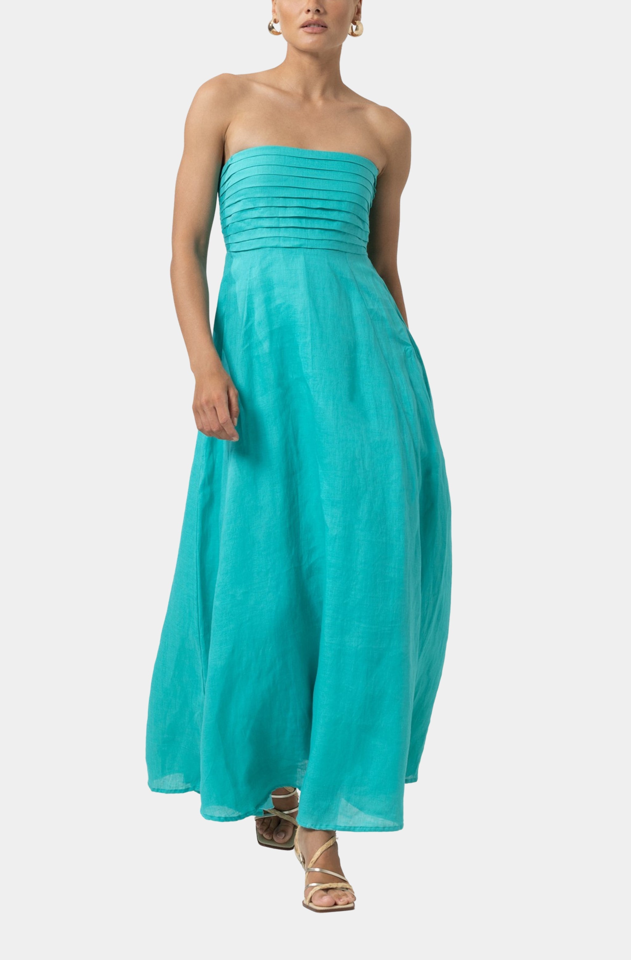 Talia Linen Maxi Dress  Hemline Winter Park