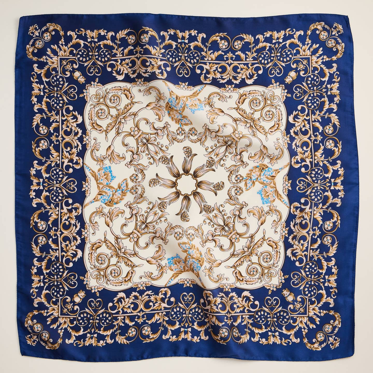 Baroque Print Silk Scarf