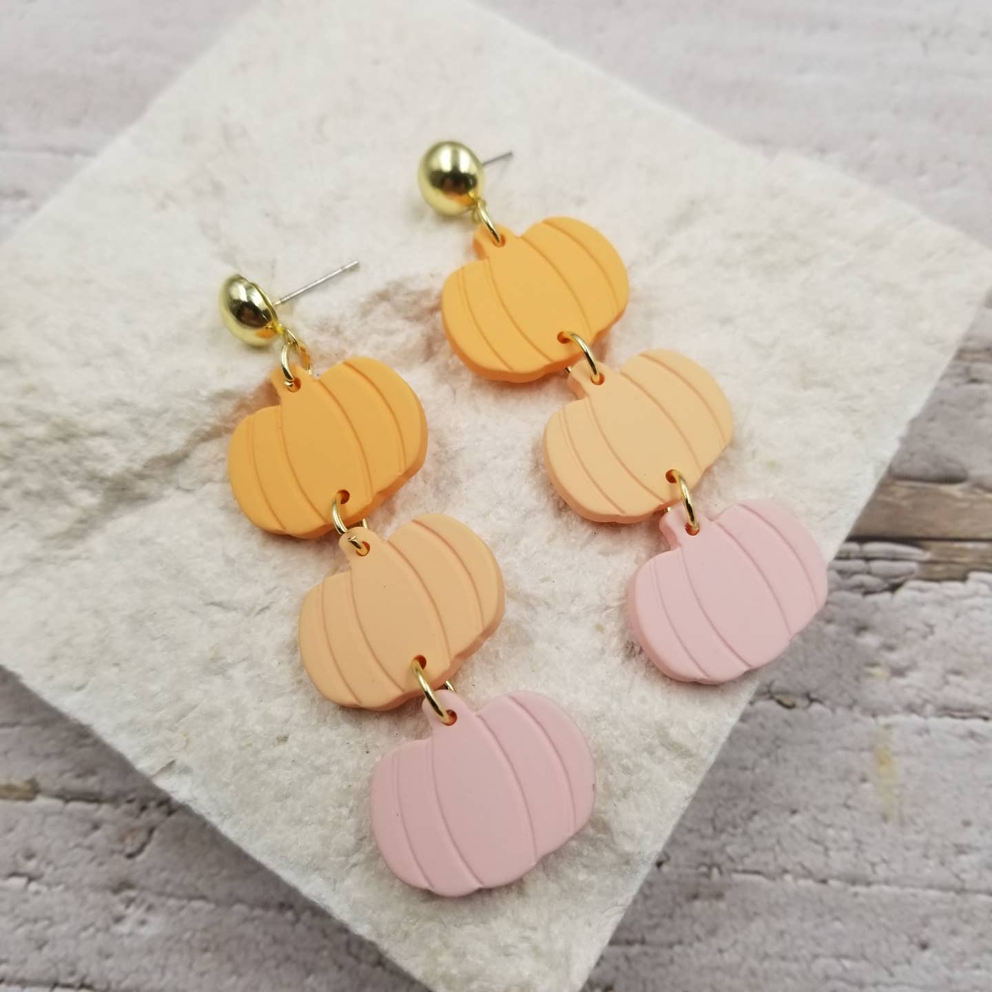 Fall Pumpkin Drop Earrings