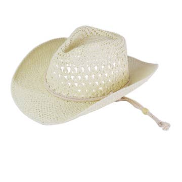 Straw Corded Cowboy Hat