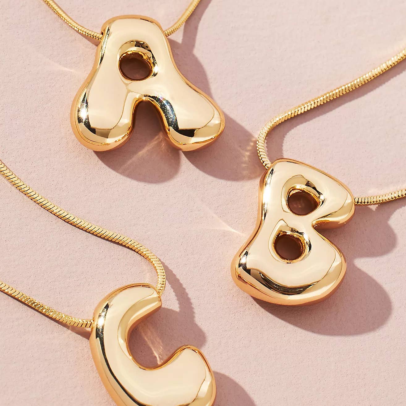 Initial Waterdrop 18K Gold Necklace