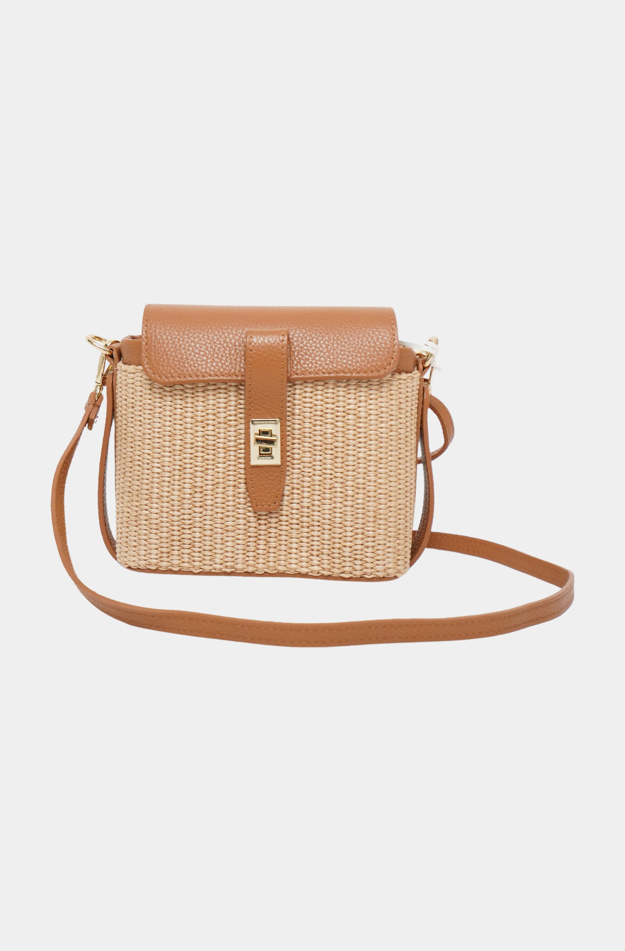 Rattan Leather Handbag