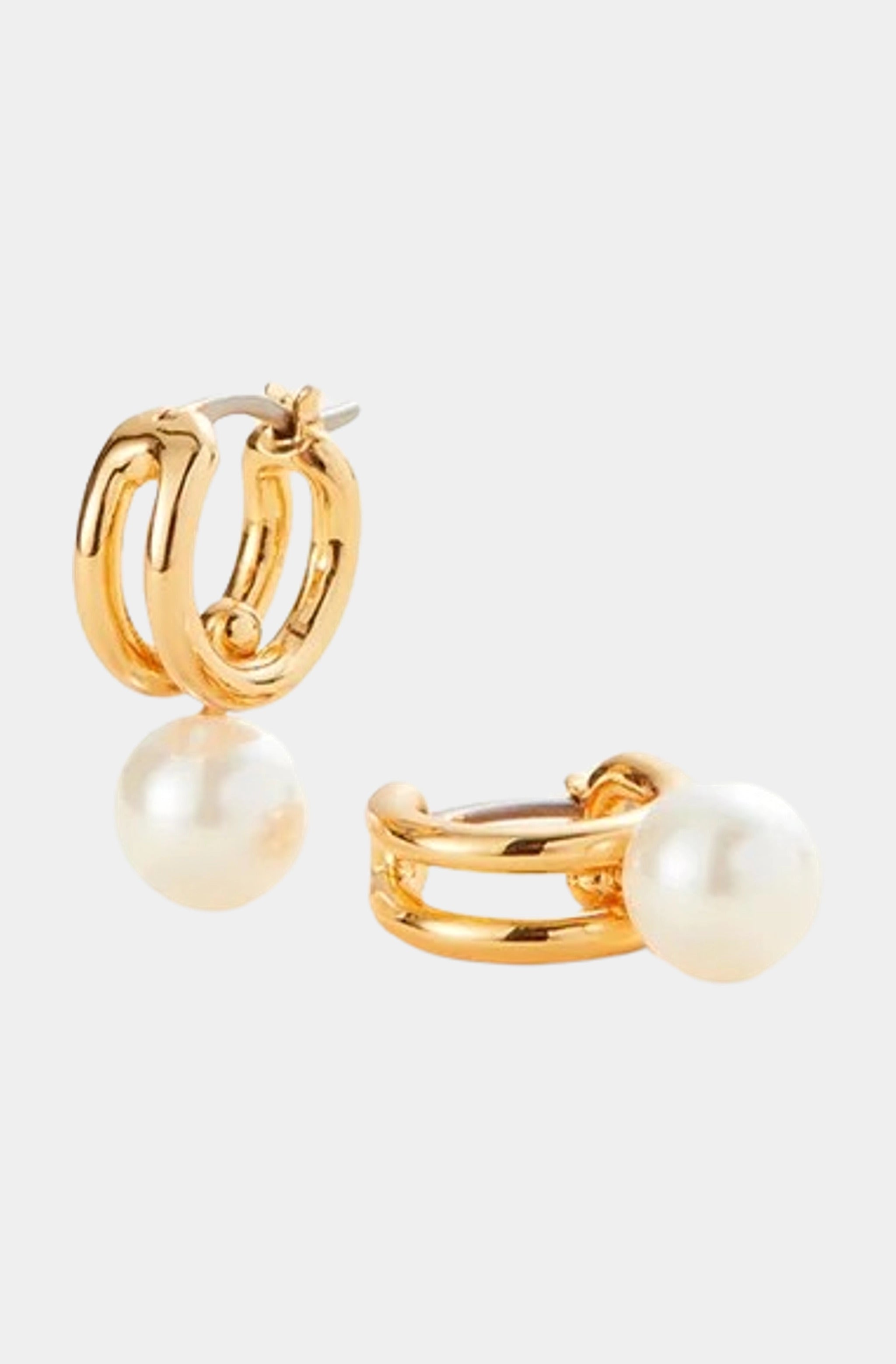 JENNY BIRD ノヴァ ハギーズ Nova Huggies Gold | Pearl Huggie Earrings | JENNY BIRD
