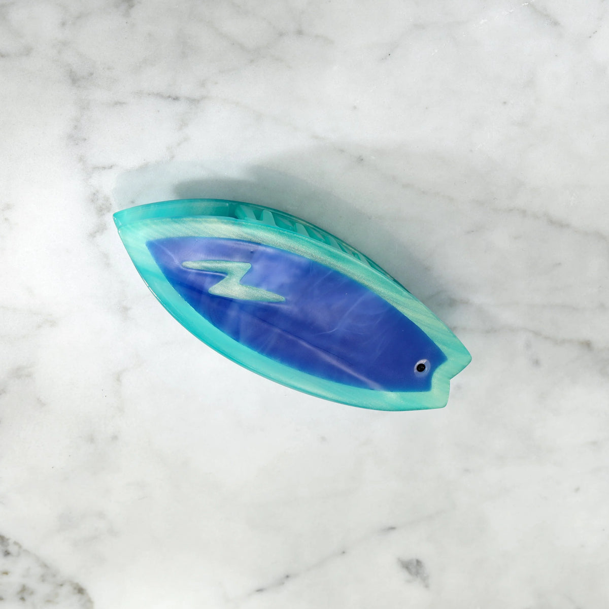 Eco-Friendly Lightning Bolt Surfboard Hair Clip