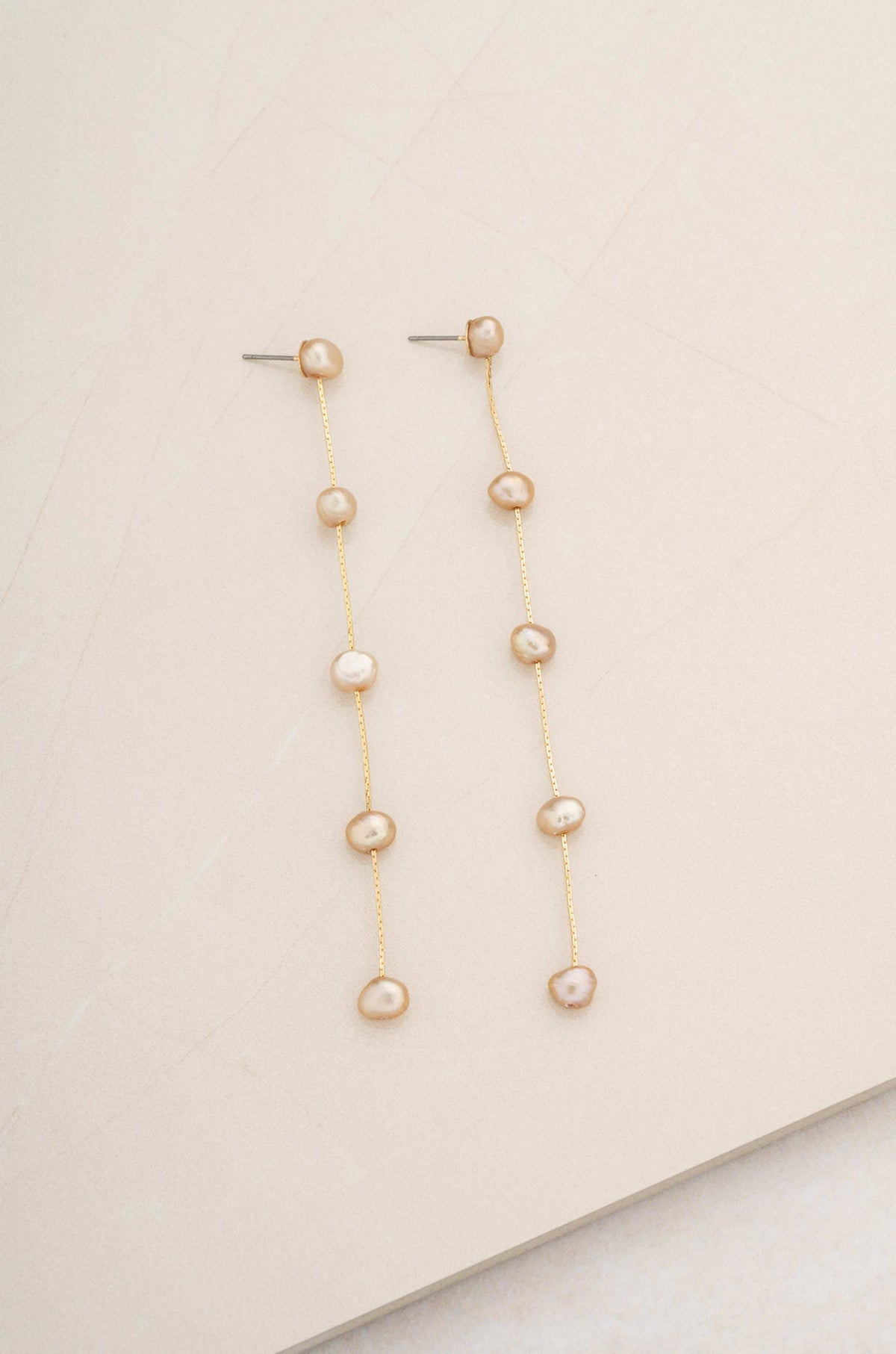 Dripping Pearl Delicate Drop Earrings