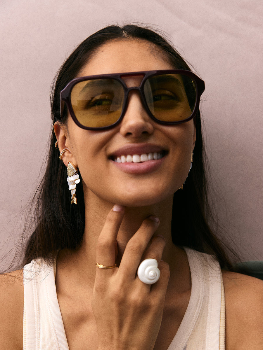 Marina Shell Statement Ring
