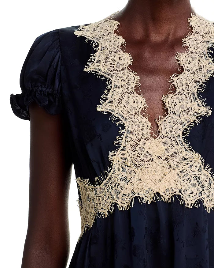Shay Lace Vneck Midi Dress