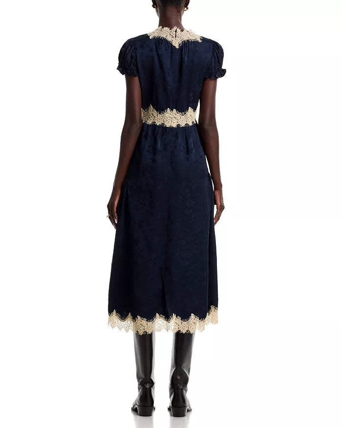 Shay Lace Vneck Midi Dress