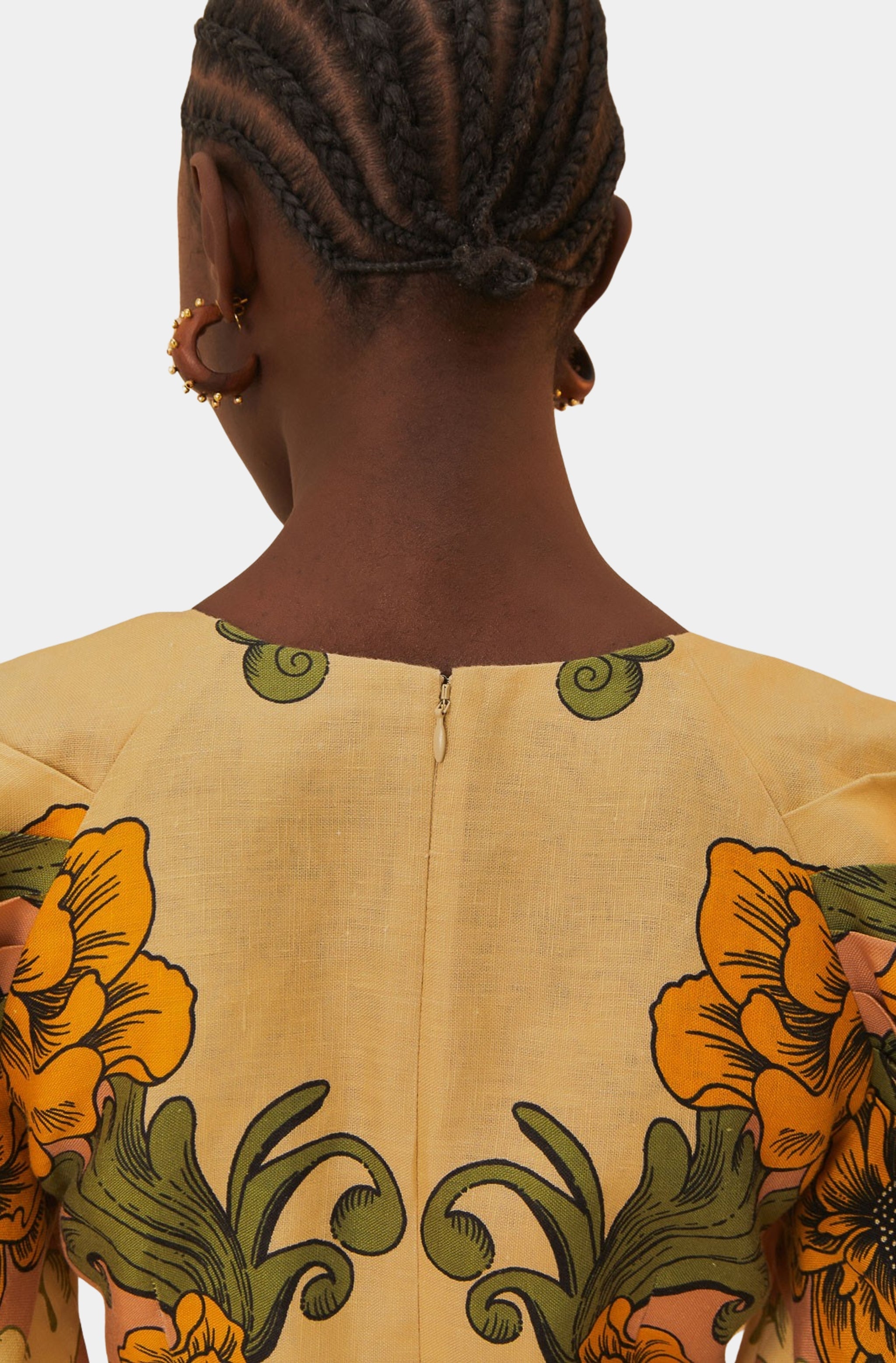 farm rio delicate flower arabesques linen midi dress Pink Delicate Flower Arabesques Crop Top FARM Rio