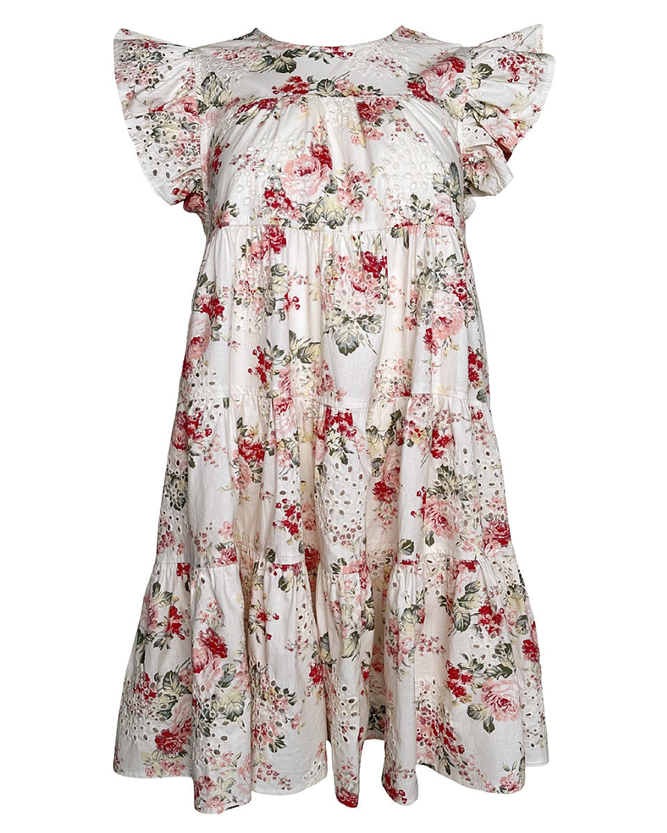 Maddy Mini Dress - Floral Embroidered Mini Dress