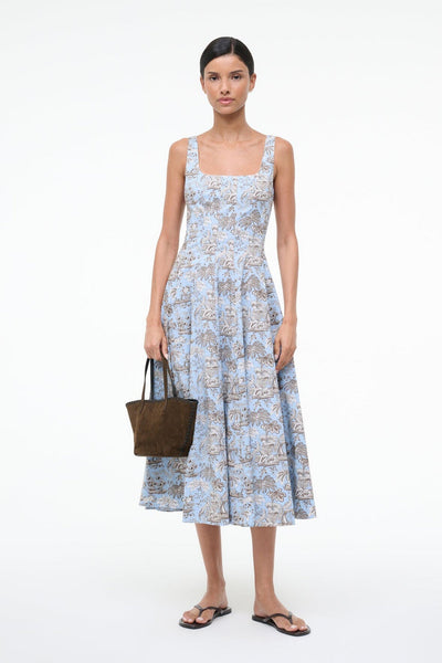 Wells Dress Sky Toile Hemline Winter Park Wells Dress Sky Toile Hemline Winter Park