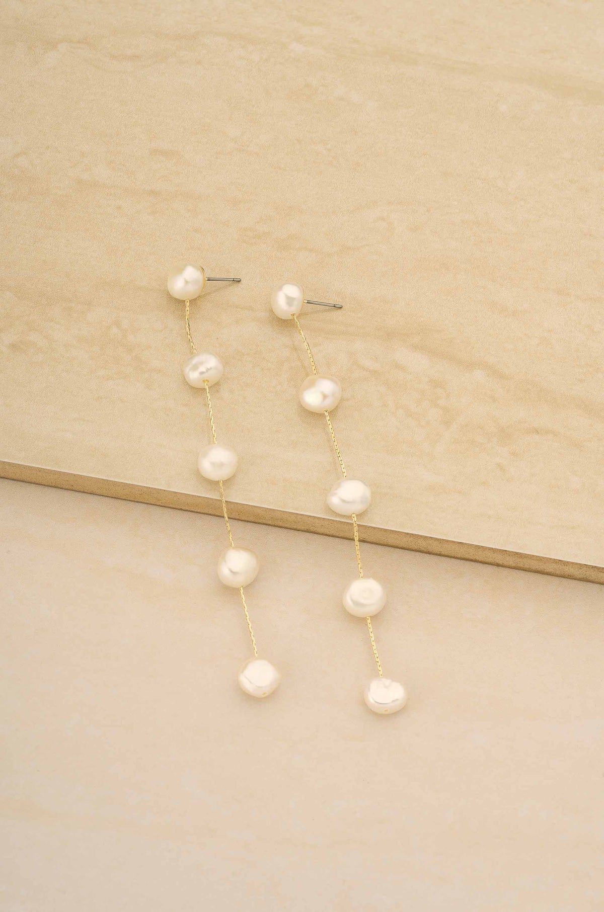 Dripping Pearl Delicate Drop Earrings