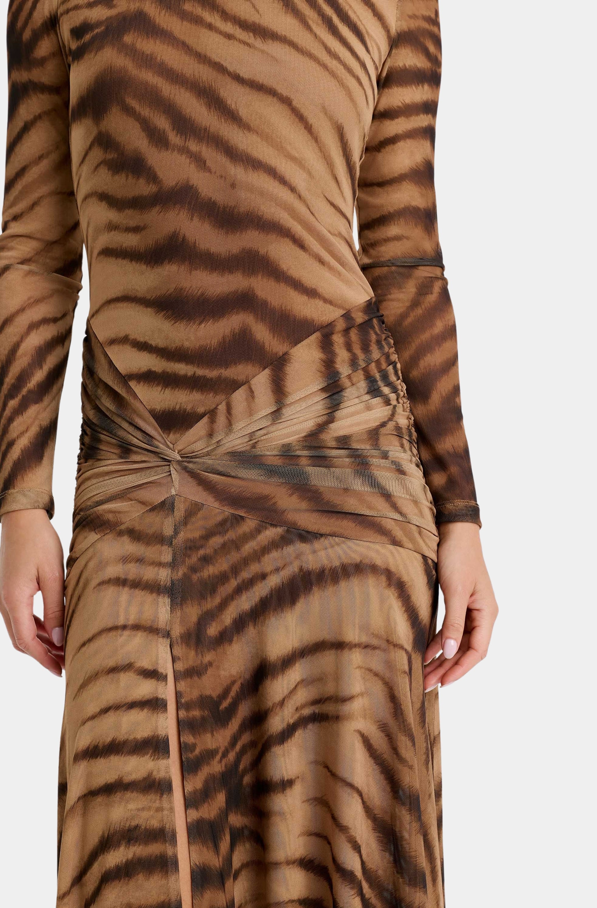 Lea Printed Mesh Dress