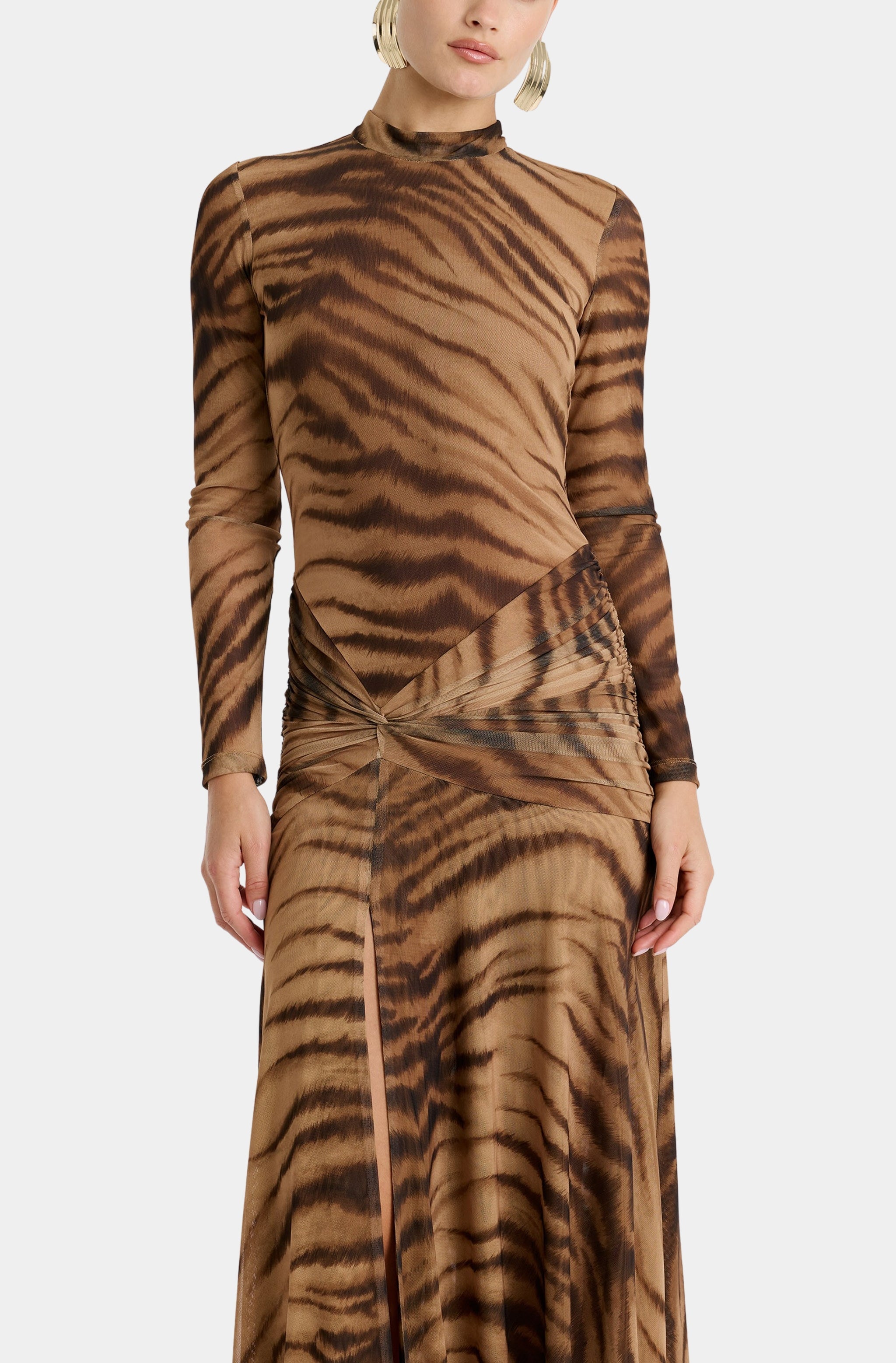 Lea Printed Mesh Dress