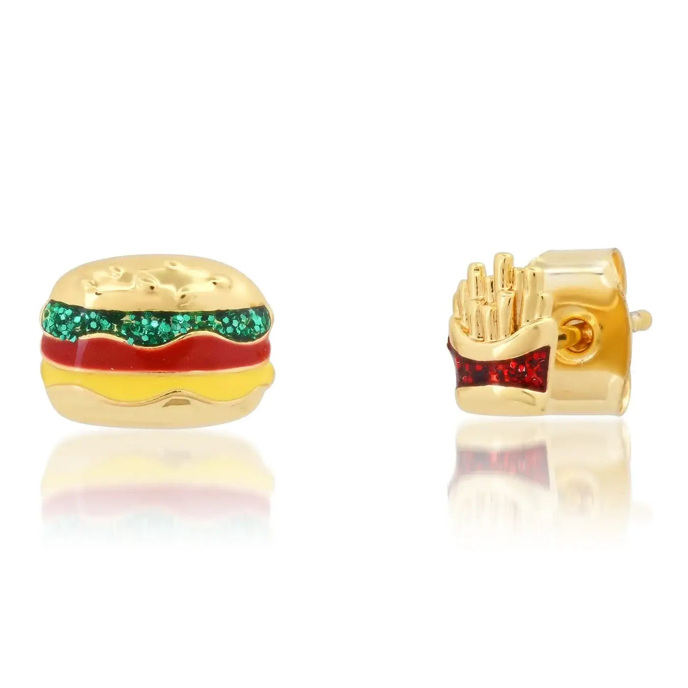 Hamburger And French Fries Studs