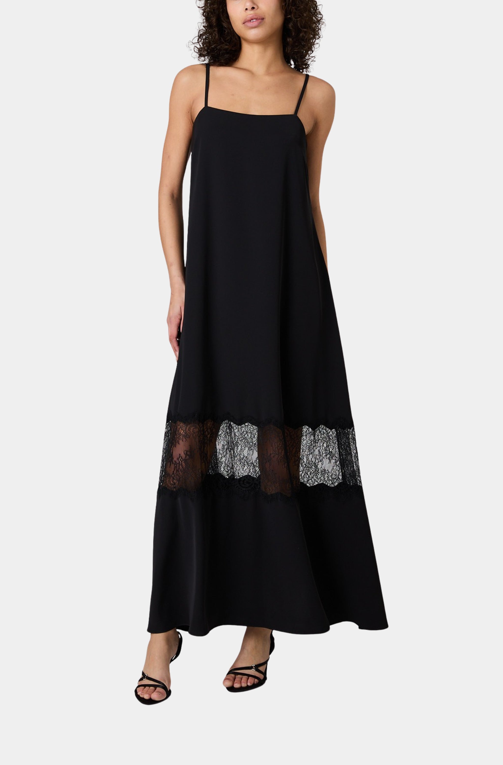 Quinn Crepe Lace Maxi Dress