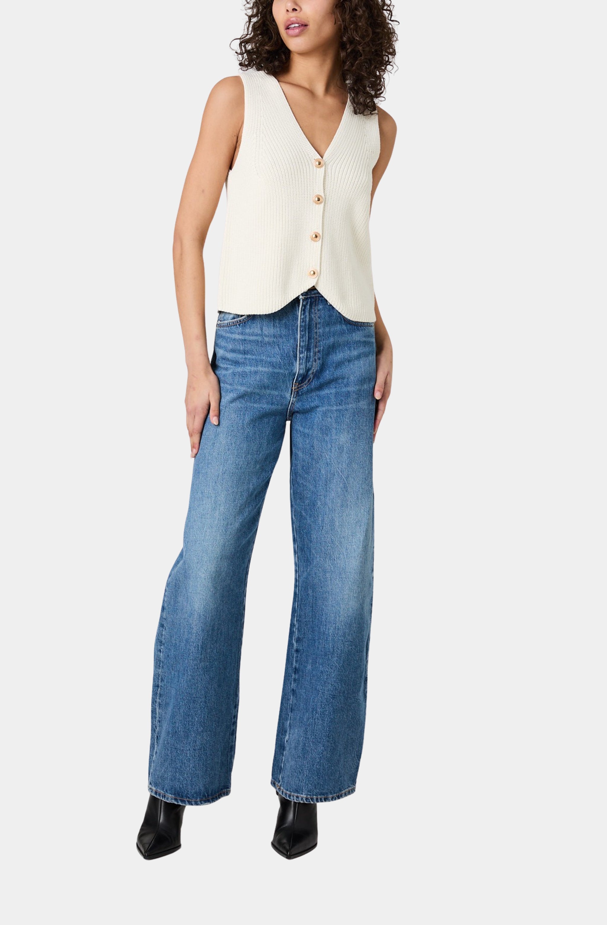 Mozart Vneck Rib Vest