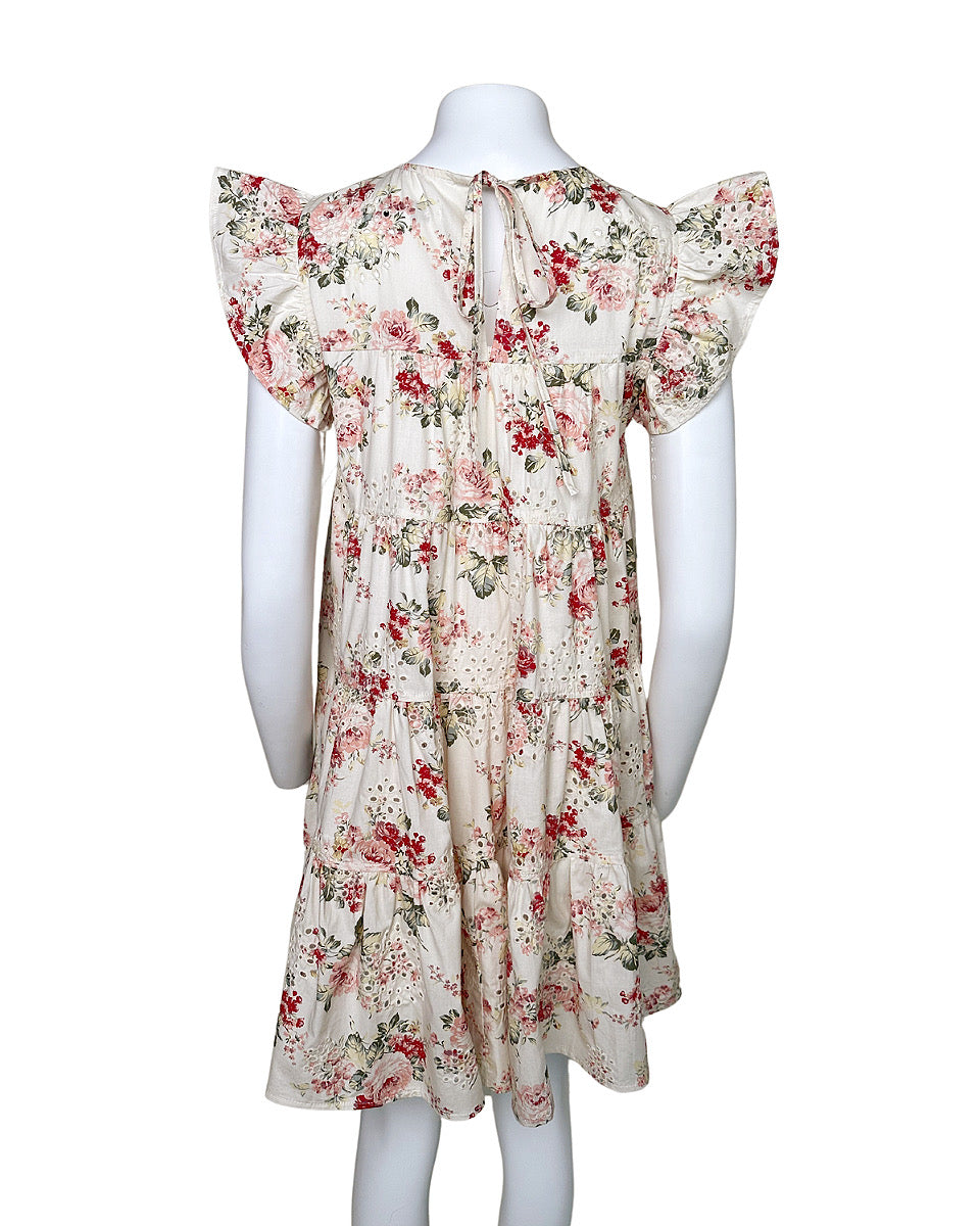 Maddy Mini Dress - Floral Embroidered Mini Dress