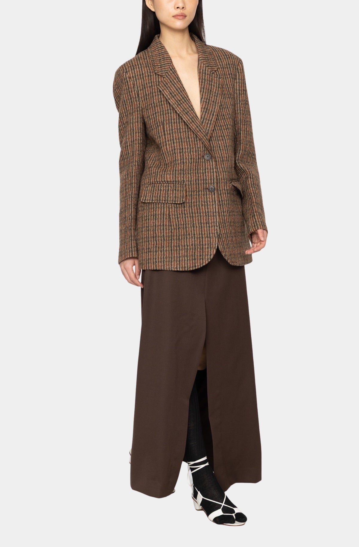 Julia Plaid Wool Blazer