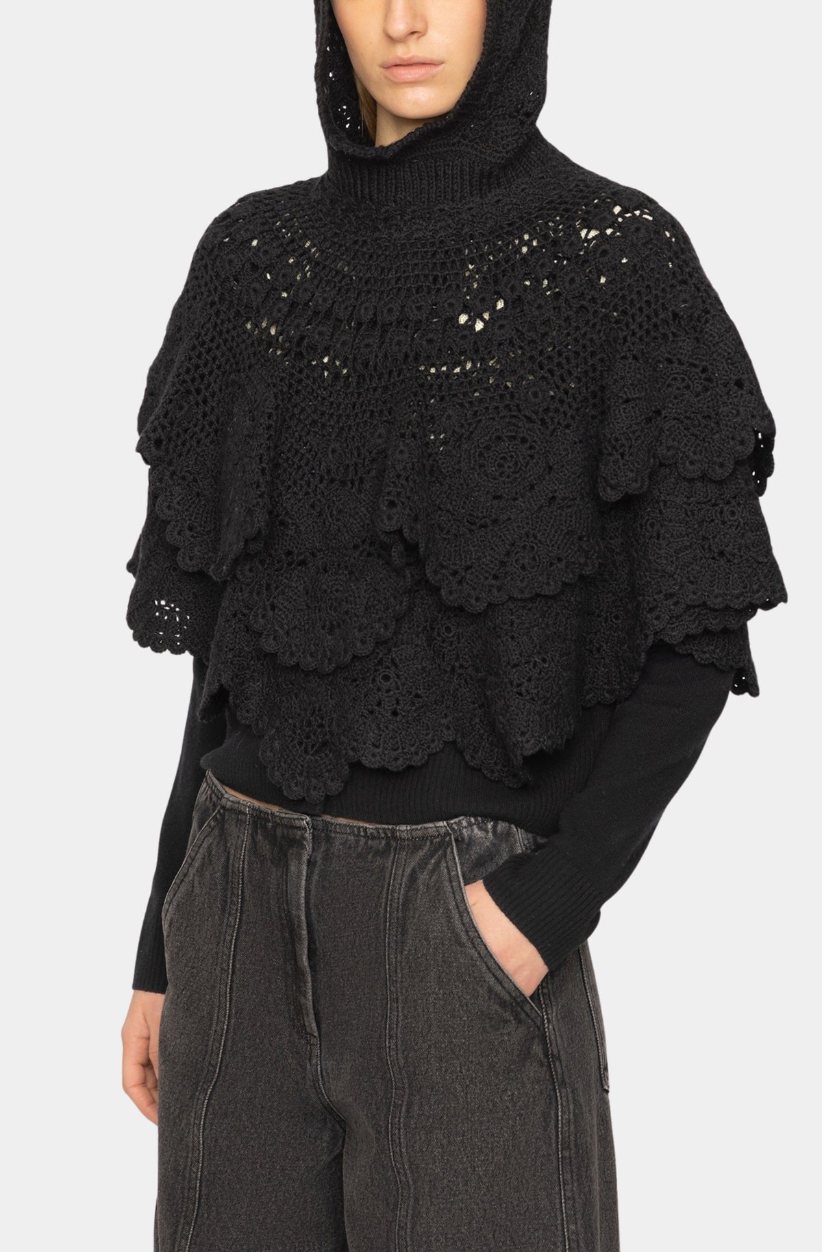 Wright Knit Crochet Poncho