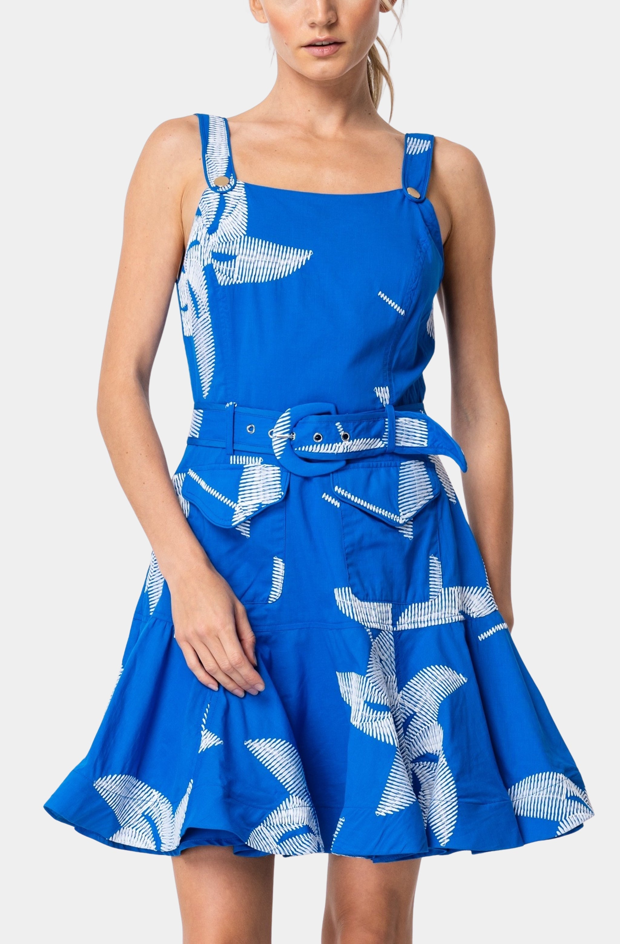 Alivia Embroidered Pinwheel Mini Dress Alivia Embroidered Pinwheel Mini Dress