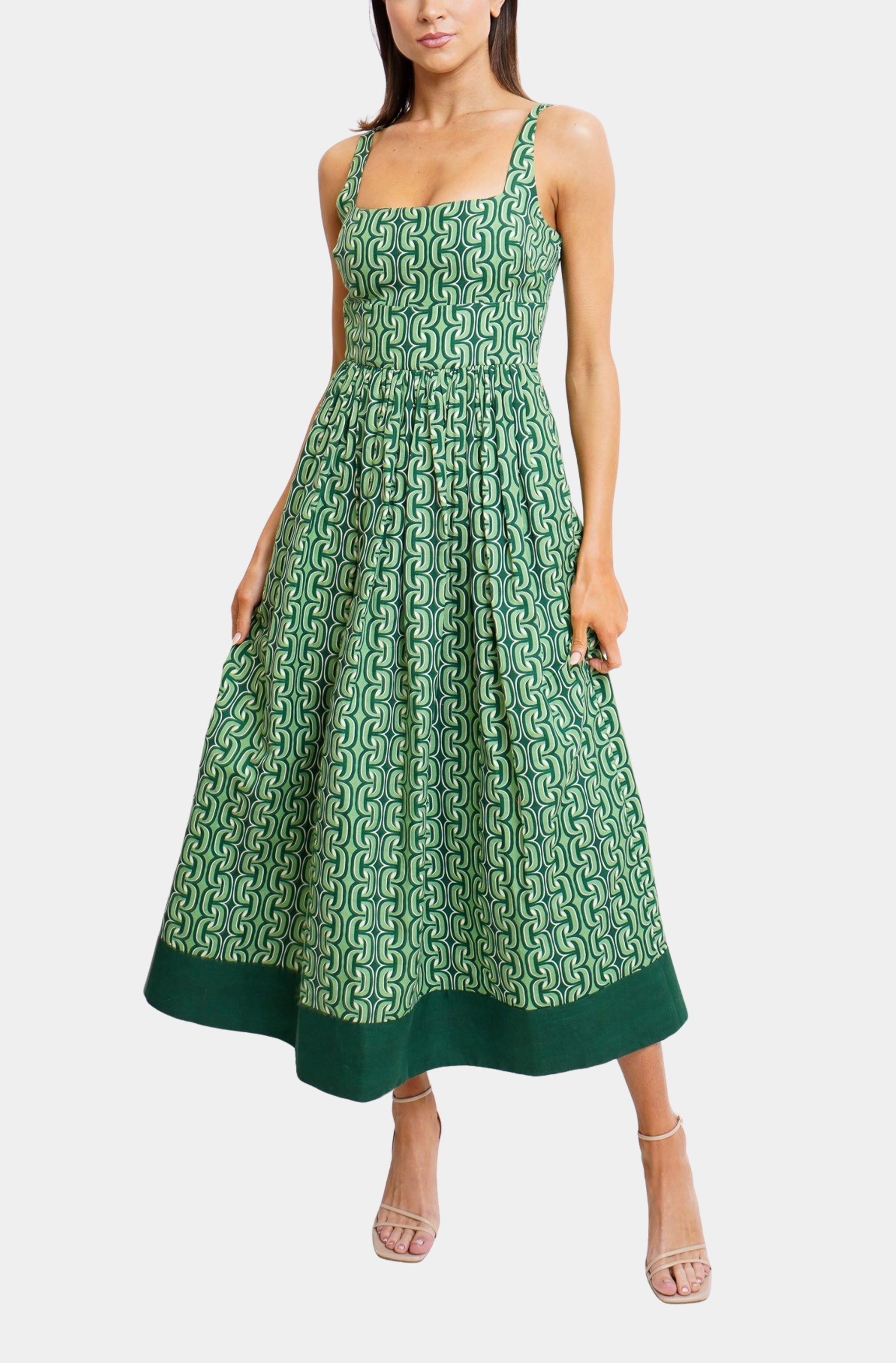 Hemline Exclusive Corset Midi Dress