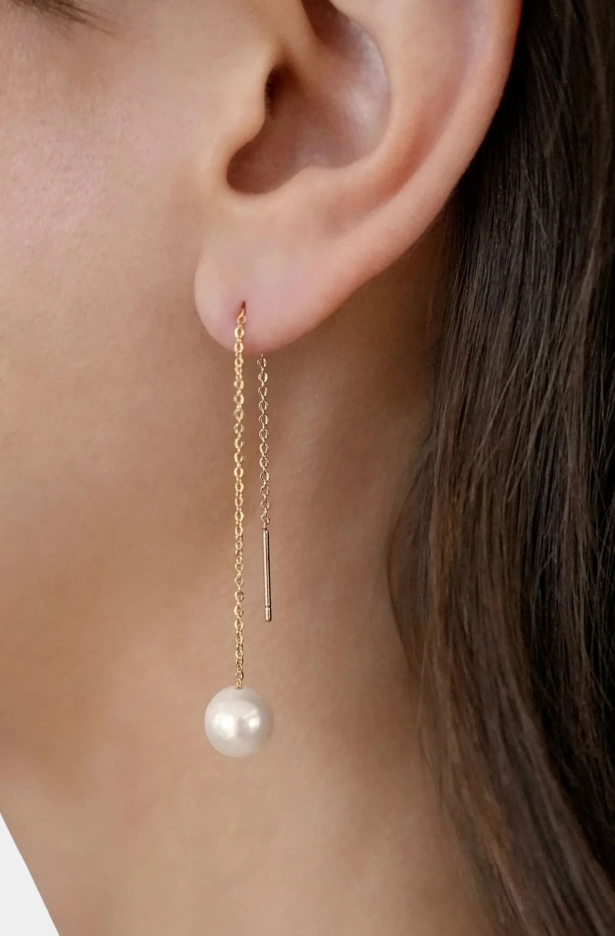 Threaded Pearl Earrings