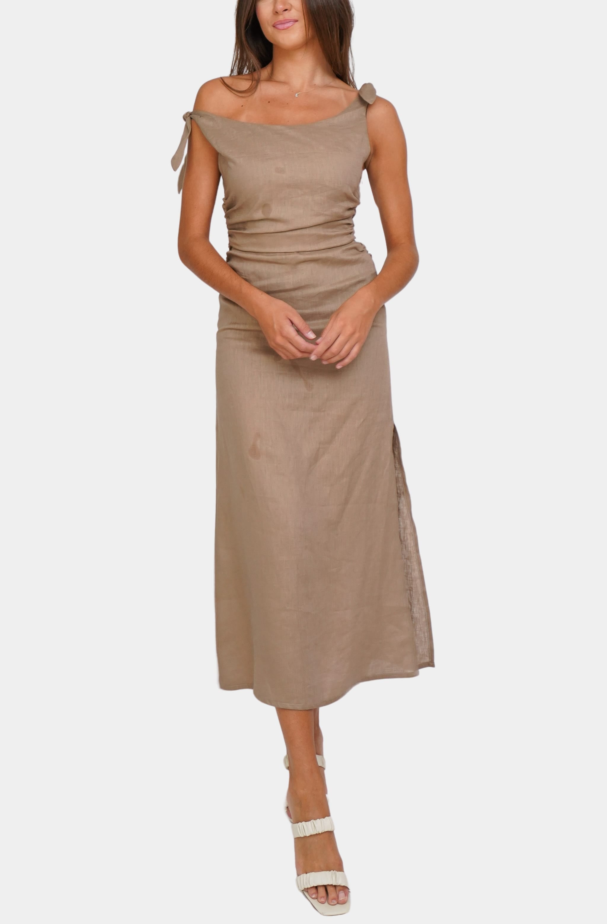 ivy midi dress significant other Significant Other Ivy Midi Dress in Clay