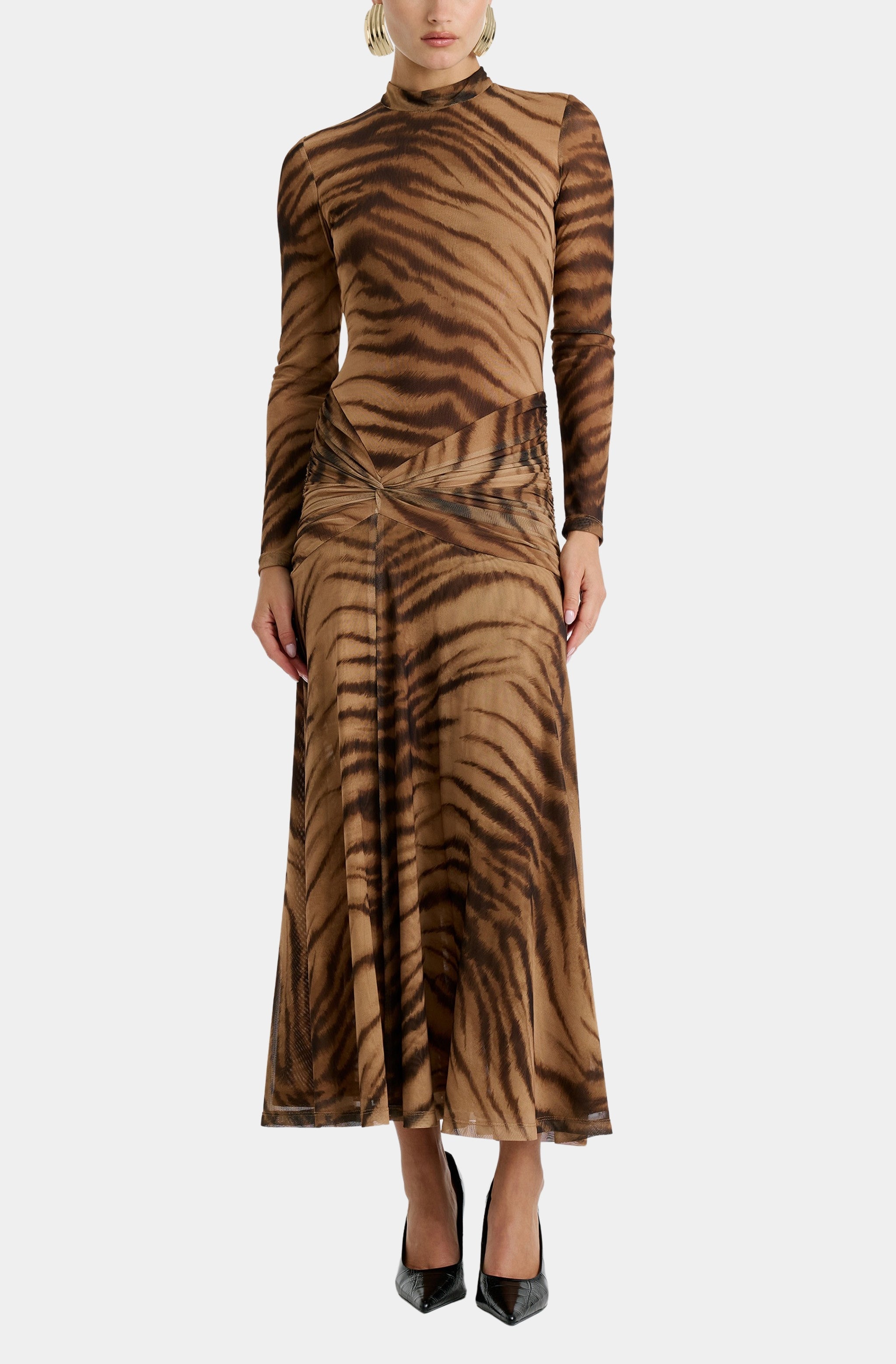 Lea Printed Mesh Dress