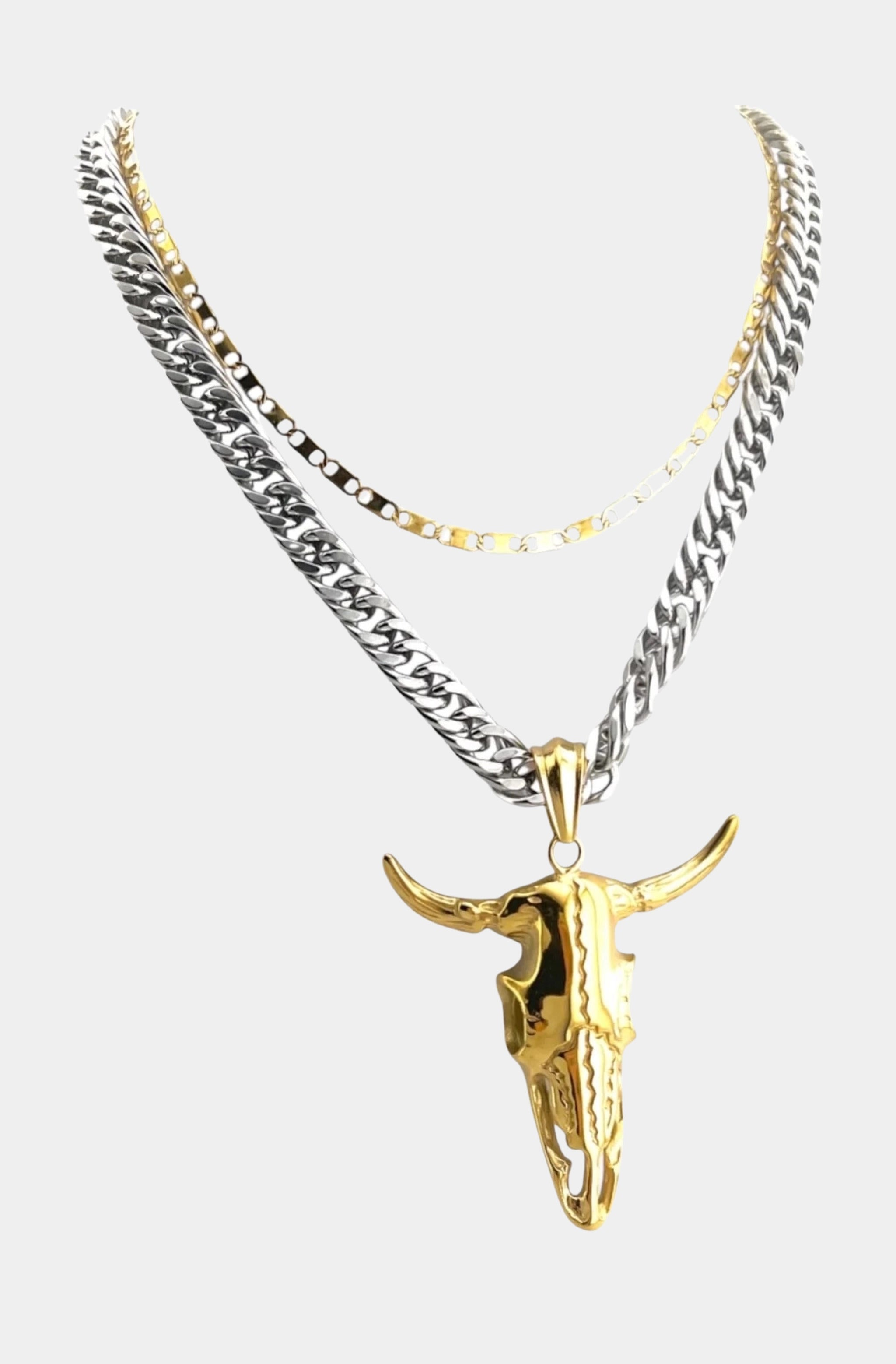 Big Bull Skull Necklace
