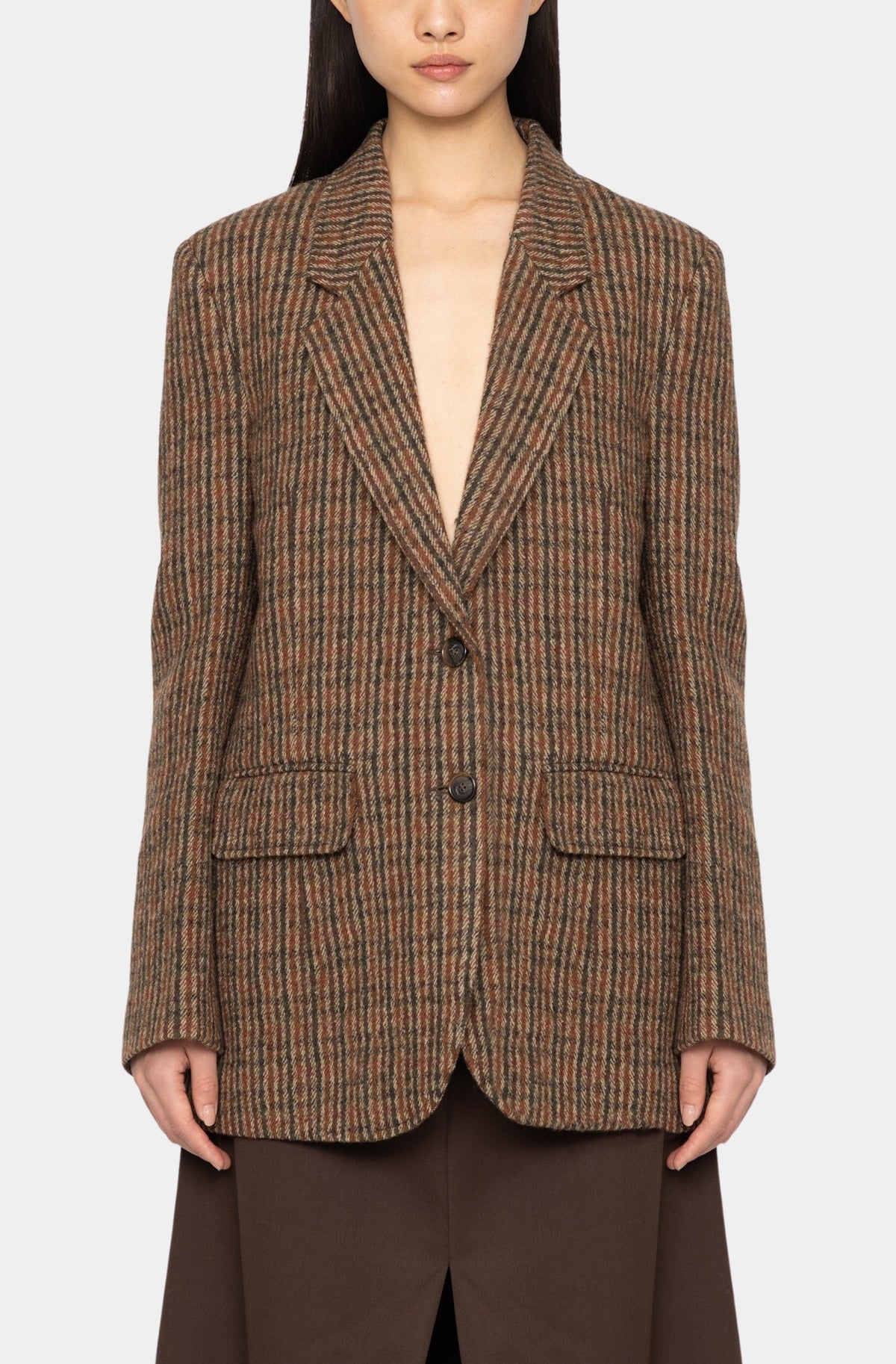 Julia Plaid Wool Blazer