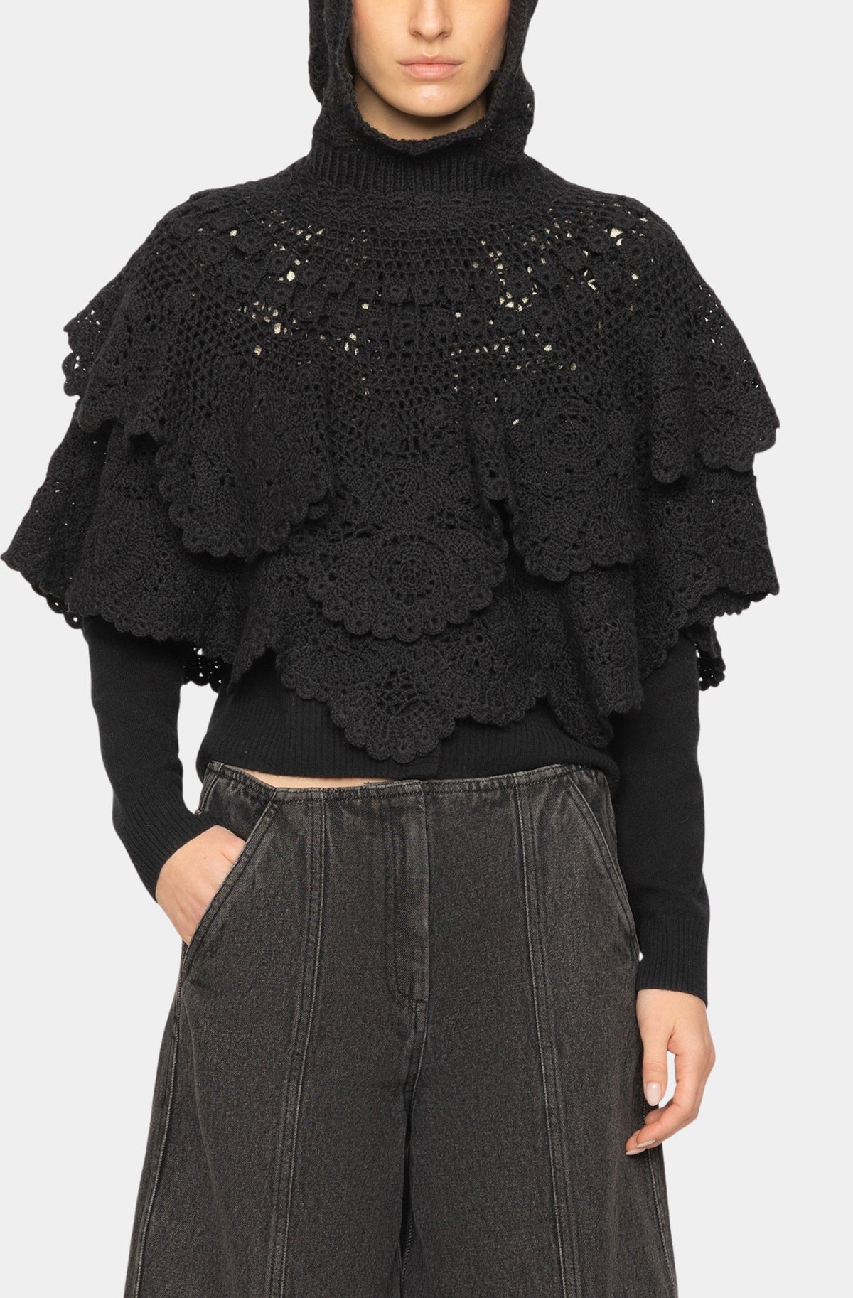Wright Knit Crochet Poncho