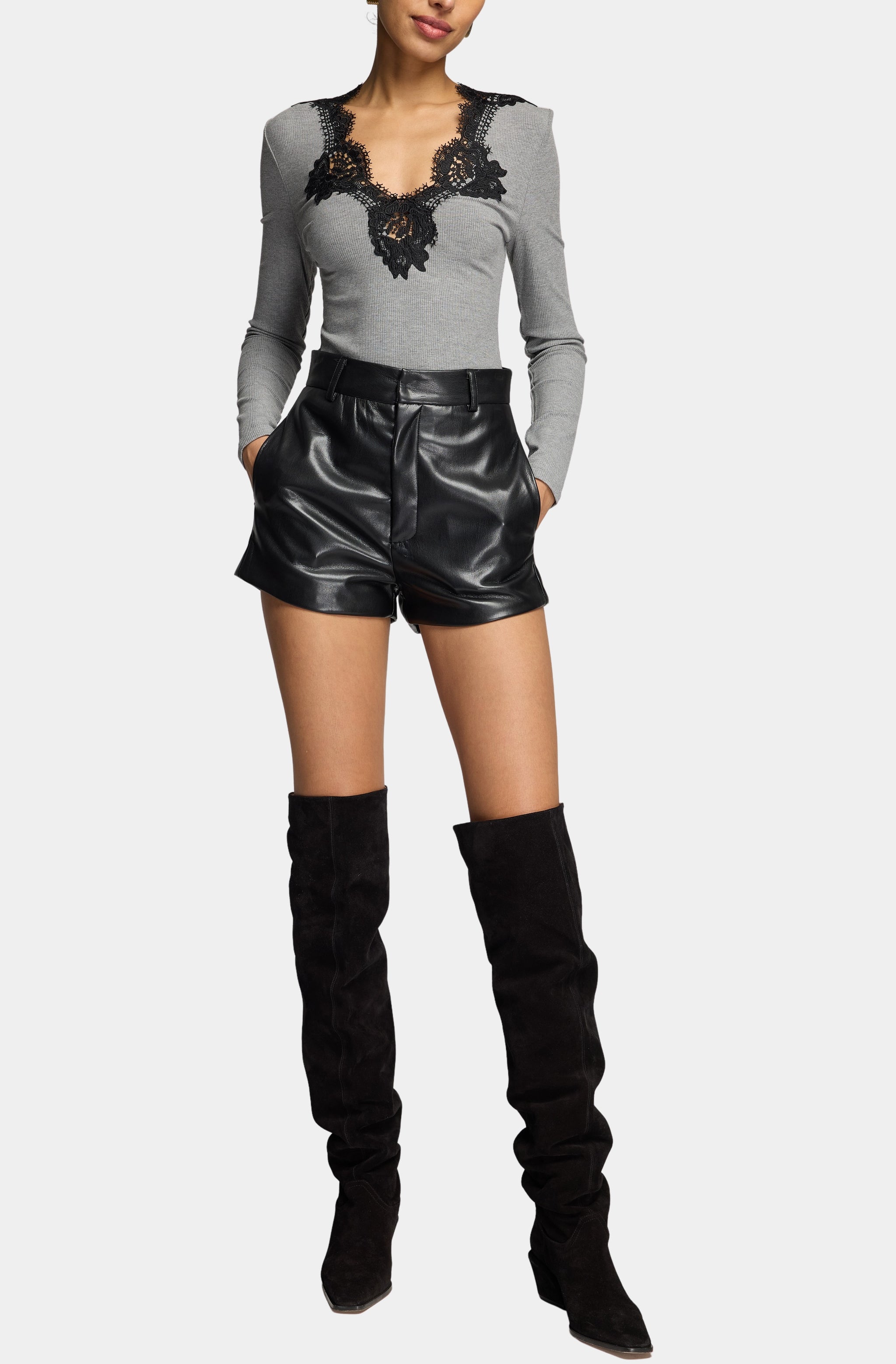 Jax Vegan Leather Shorts