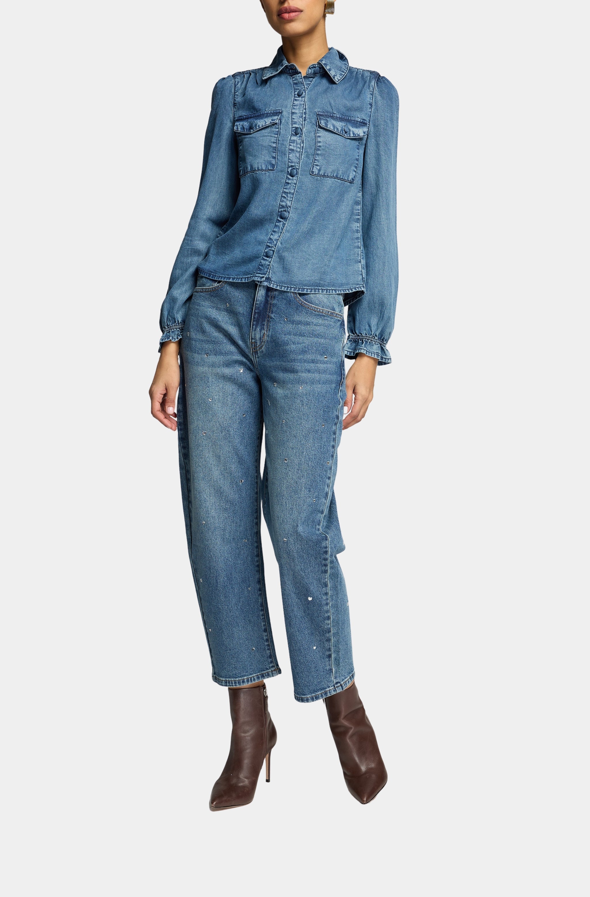Priya Denim Blouse