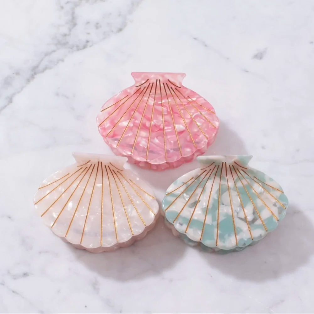 Scallop Seashell Large Hair Clip