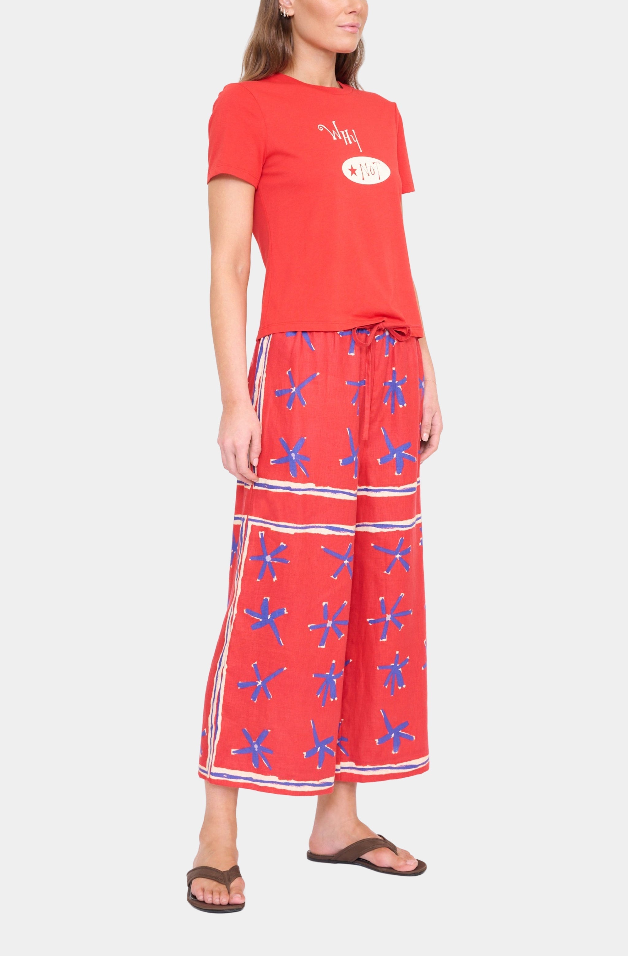 Mateo Linen Cropped Pant