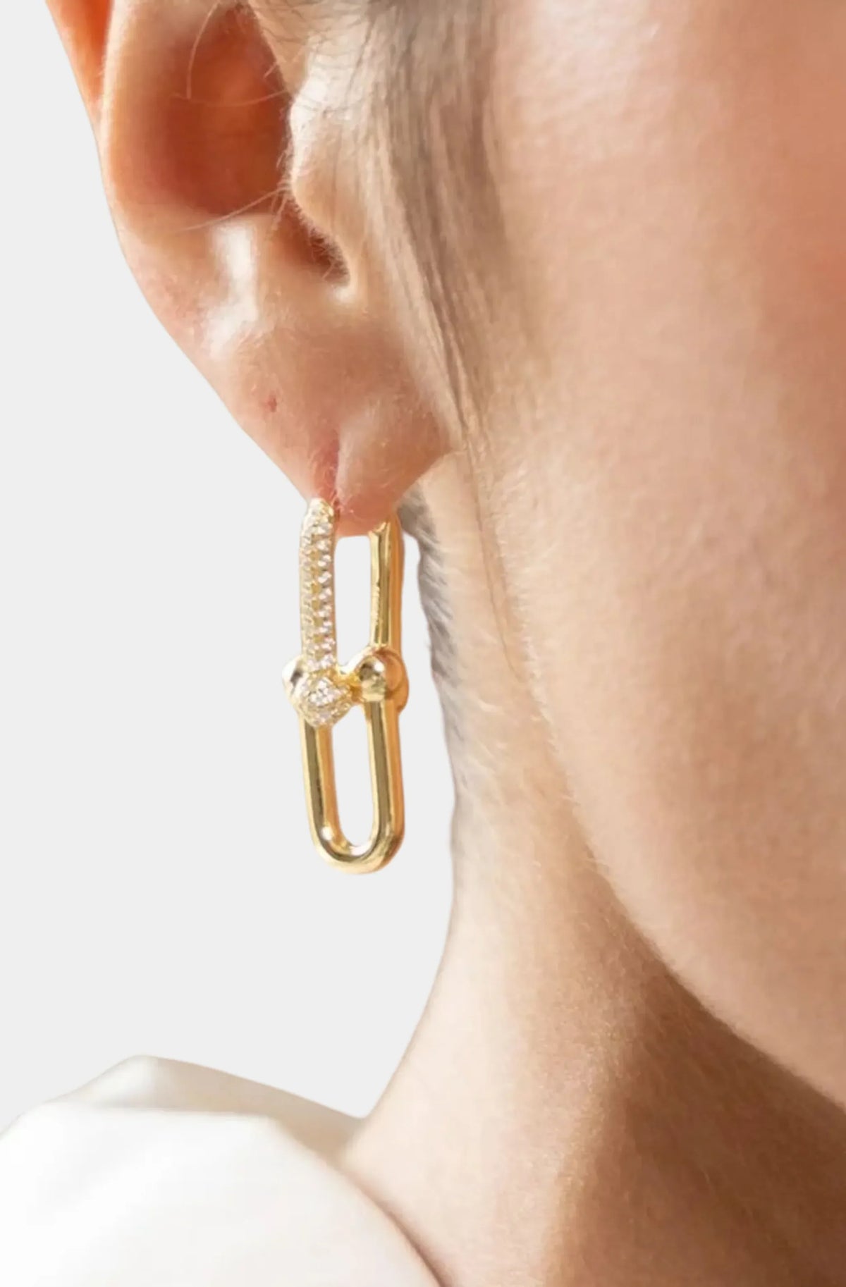 U Link Pave Earring