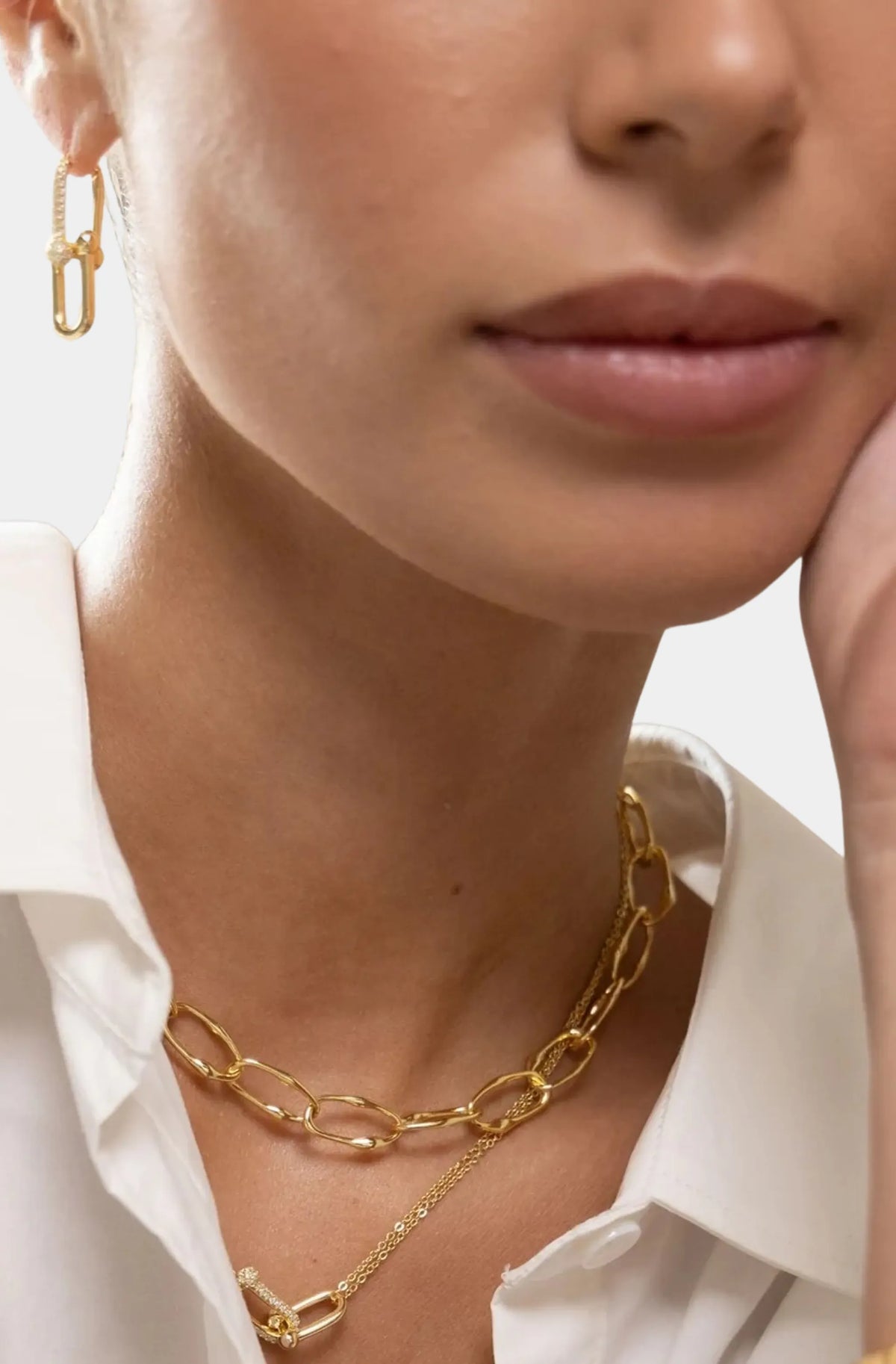 U Link Pave Earring