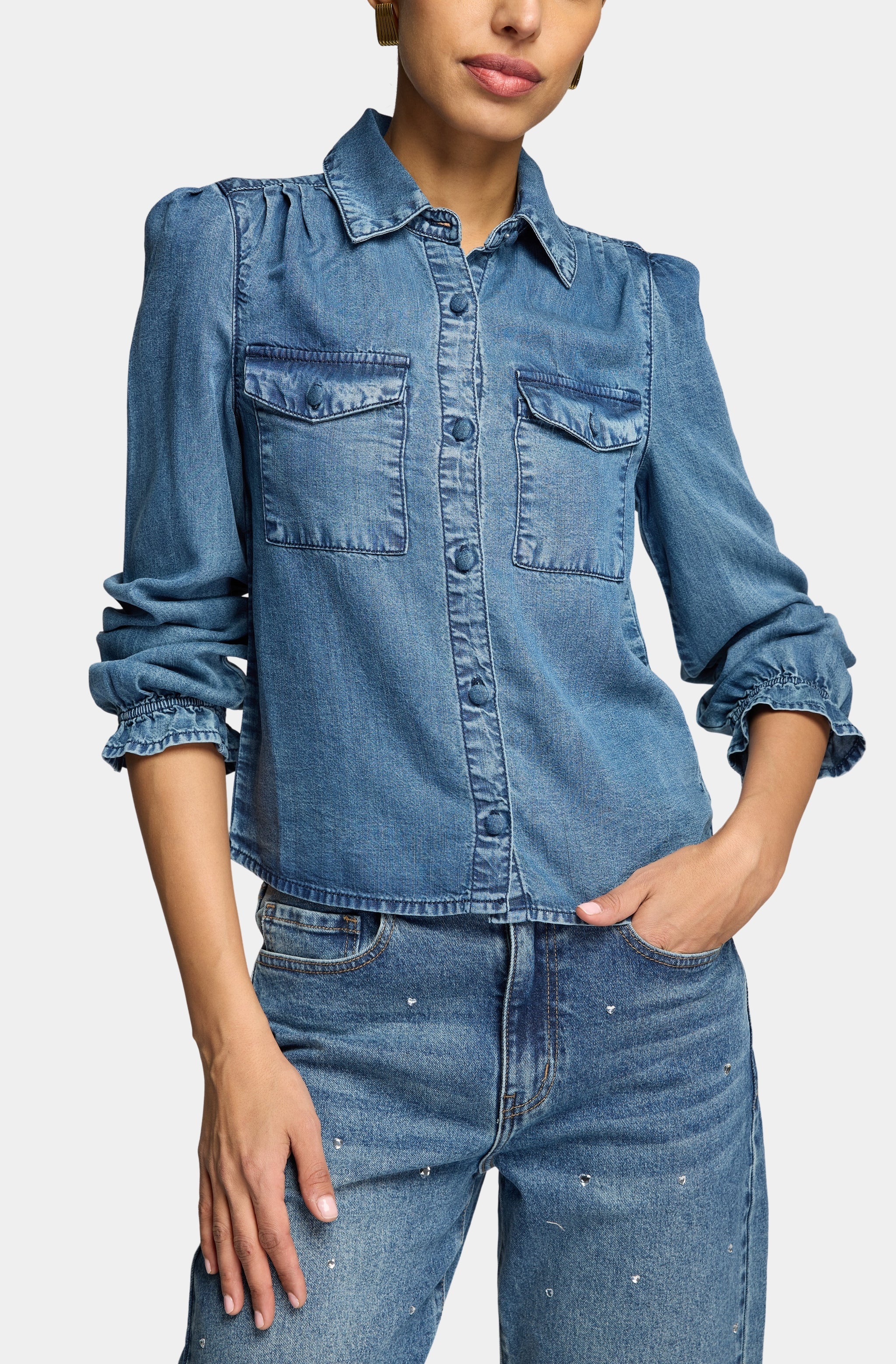 Priya Denim Blouse