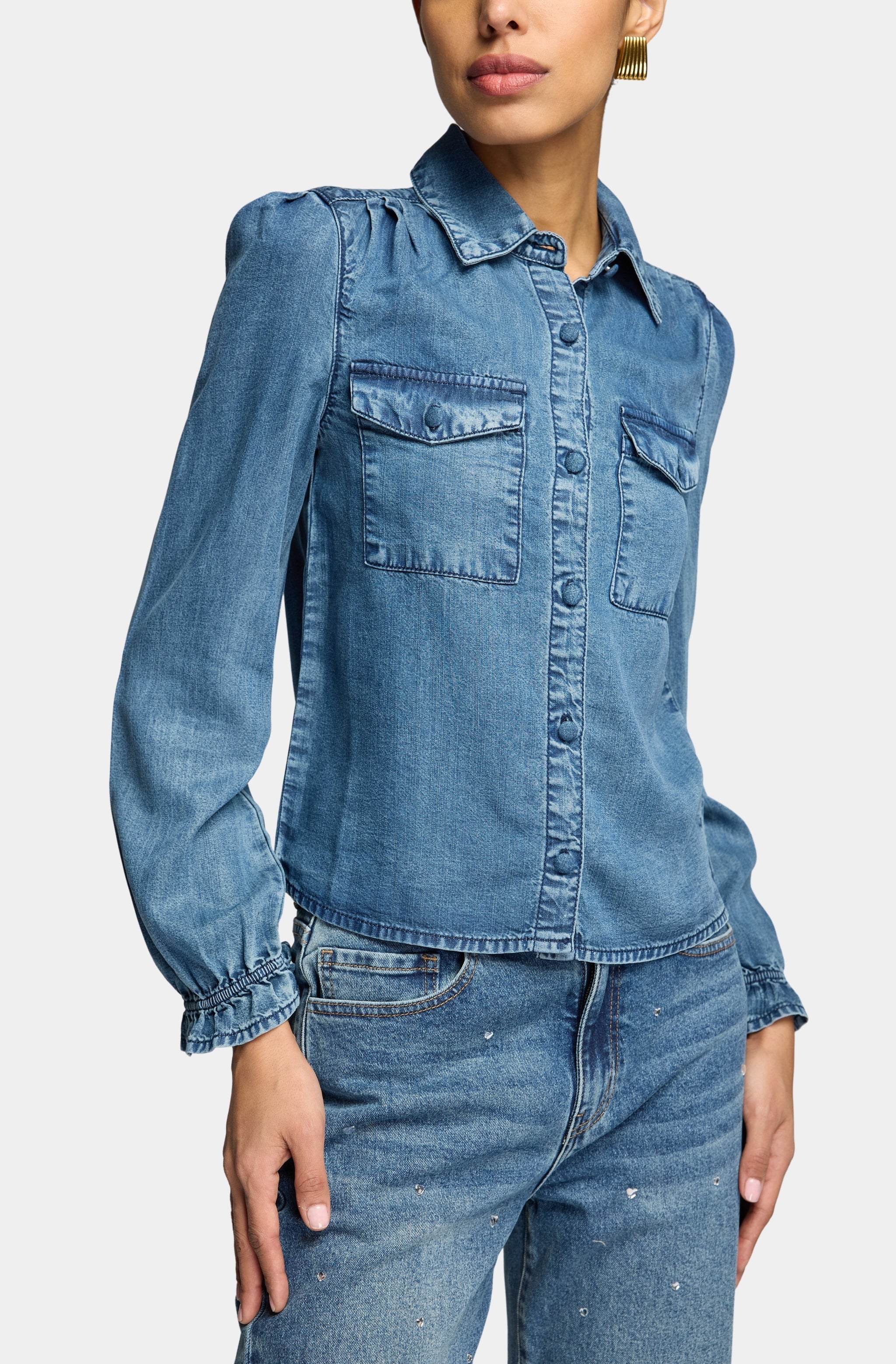 Priya Denim Blouse