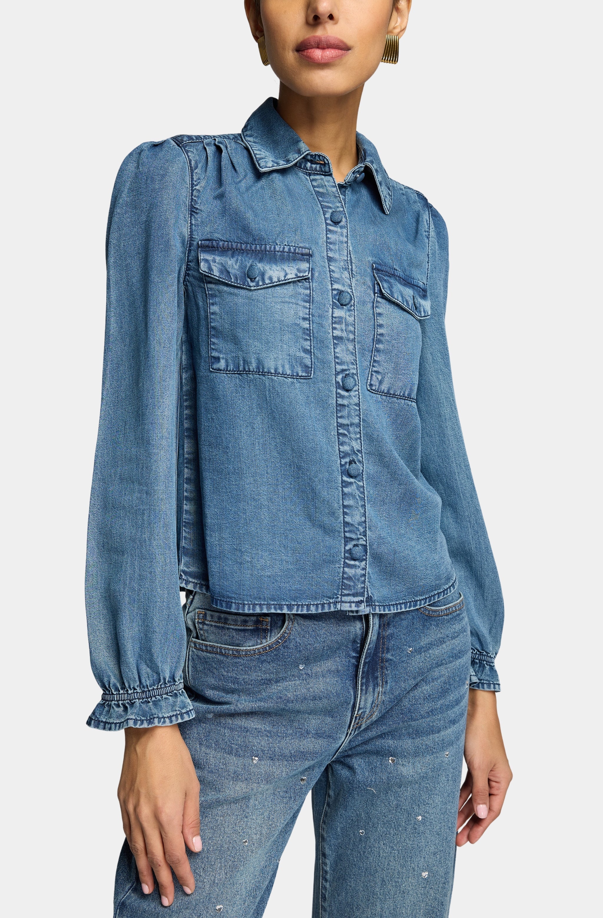 Priya Denim Blouse