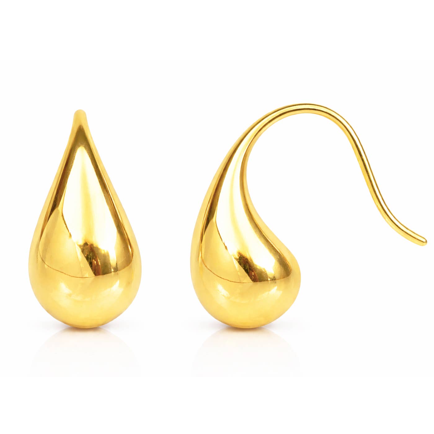Medium Gold Delicate Teardrop Earrings