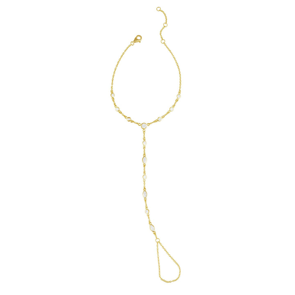 Seraphine Cz Hand Chain Bracelet