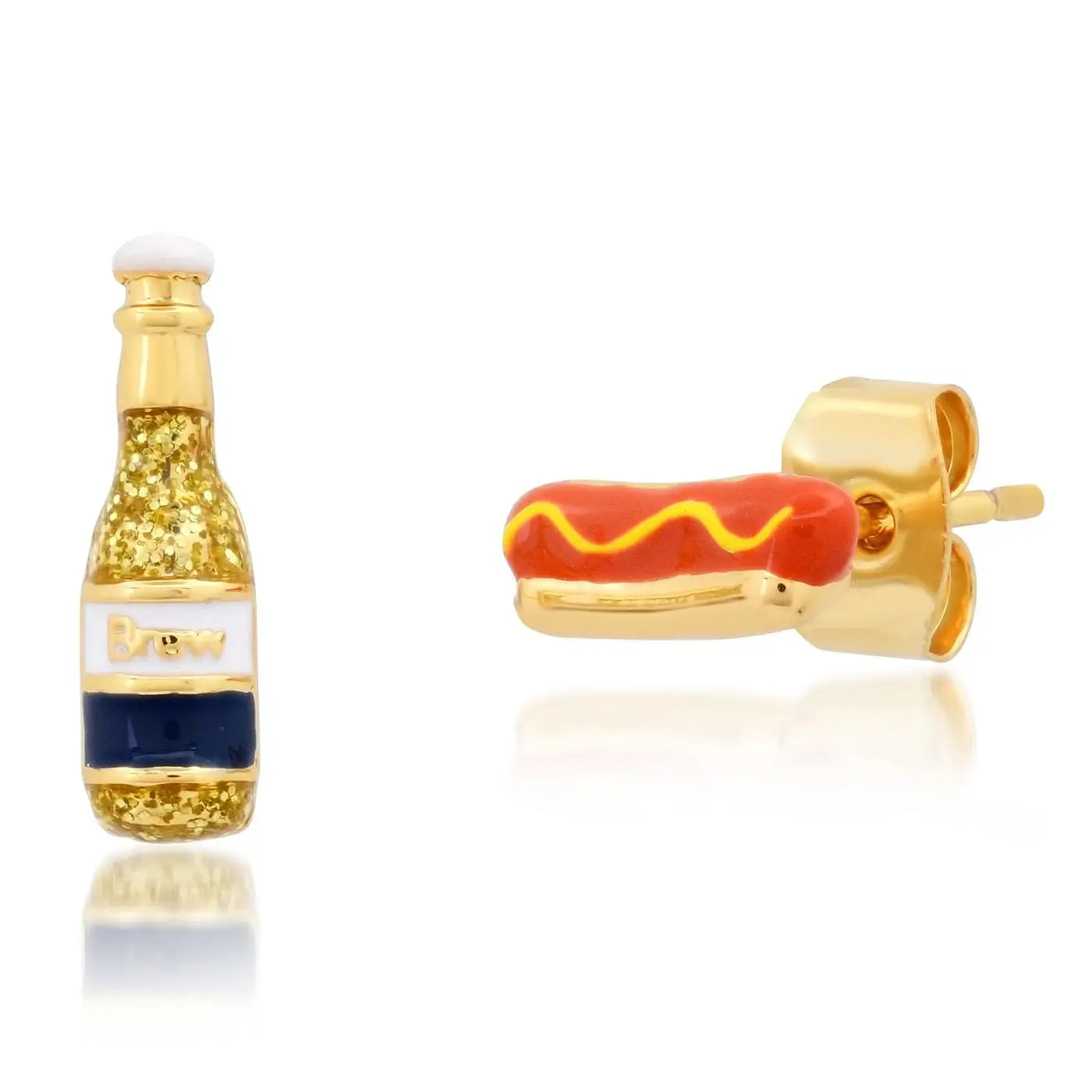 Hot Dog And Beer Studs