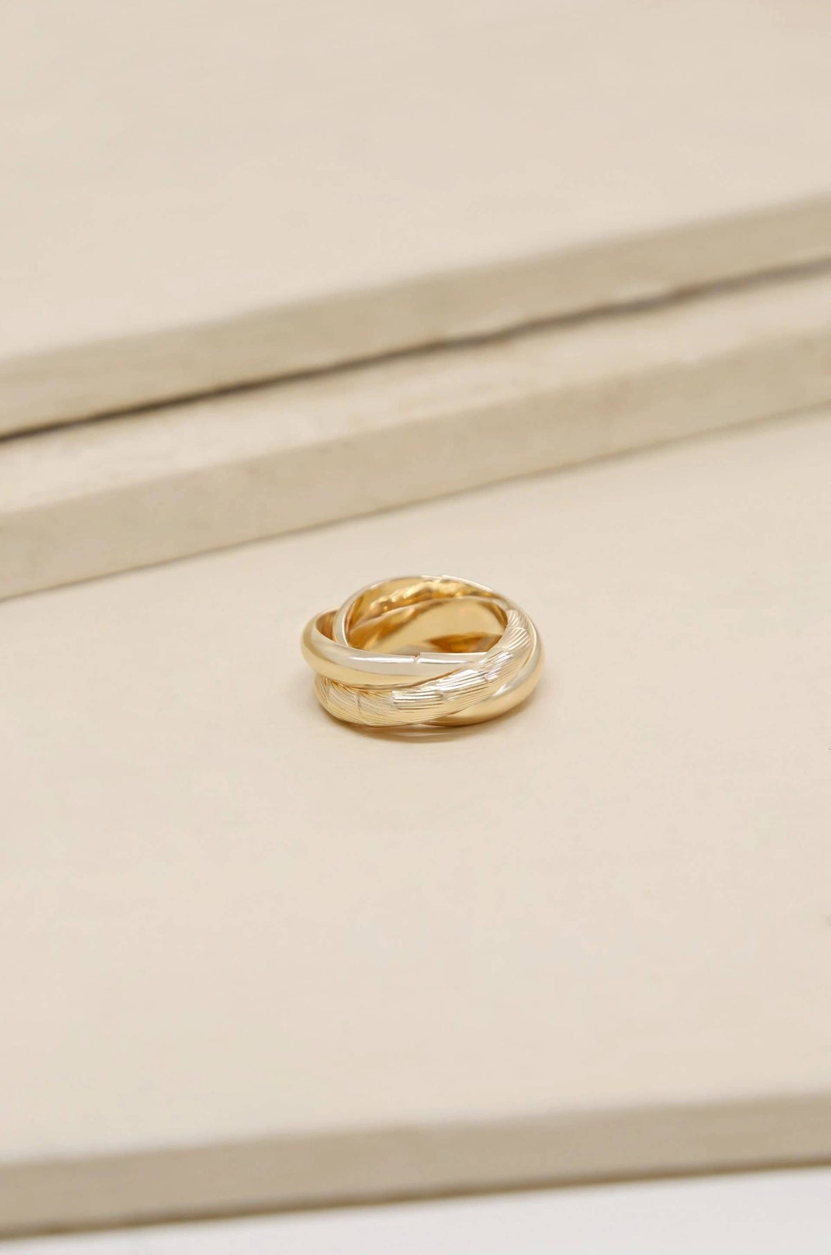 Don't Get It Twisted 18k Gold Plated Gold Ring