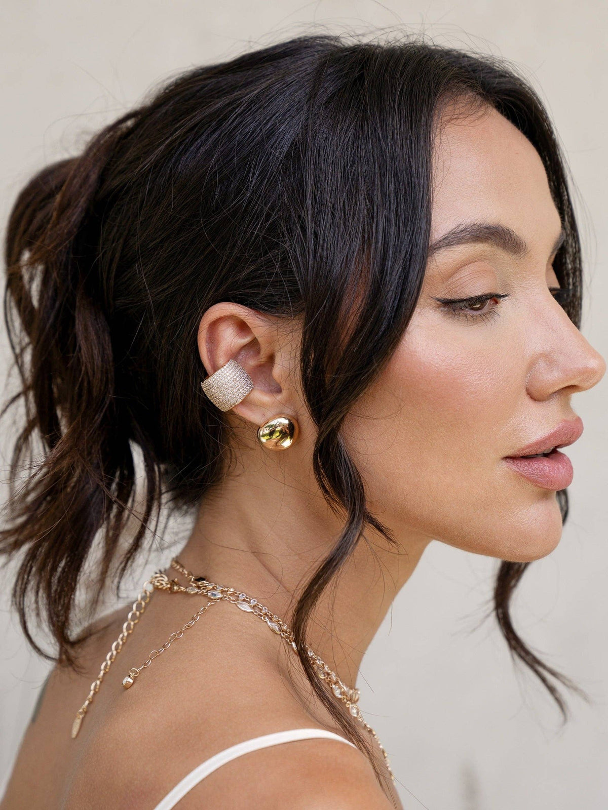 Crystal Statement Chunky Ear Cuff